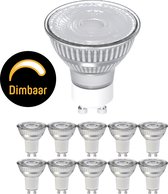 Proventa GU10 LED Lamp dimbaar - 4W vervangt 50W - Warm wit - Voordeel - 10 x Spot