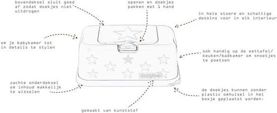 Funky Box billendoekjes box Little heart pale pink