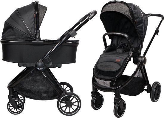 Ding Fenix Black/Black Kinderwagen DI-191701 | bol.com