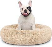 Pawzle Hondenmand - Donut Hondenkussen - Kattenmand - Bed voor Honden & Katten - Wasbaar - 80cm - Grijs