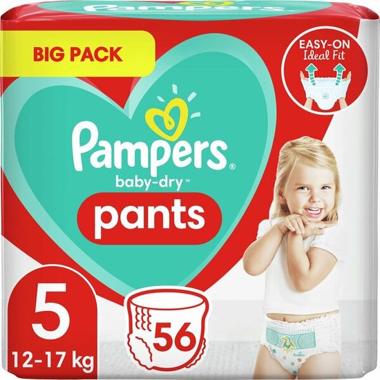 Ringlet daarna Geletterdheid Pampers Baby Dry Nappy Pants Maat 5 - 56 luierbroekjes | bol.com