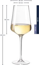 Witte wijnglazen - 6 stuks - premium kwaliteit - White Wines - Crystalline Open Top Round Wine Goblet.