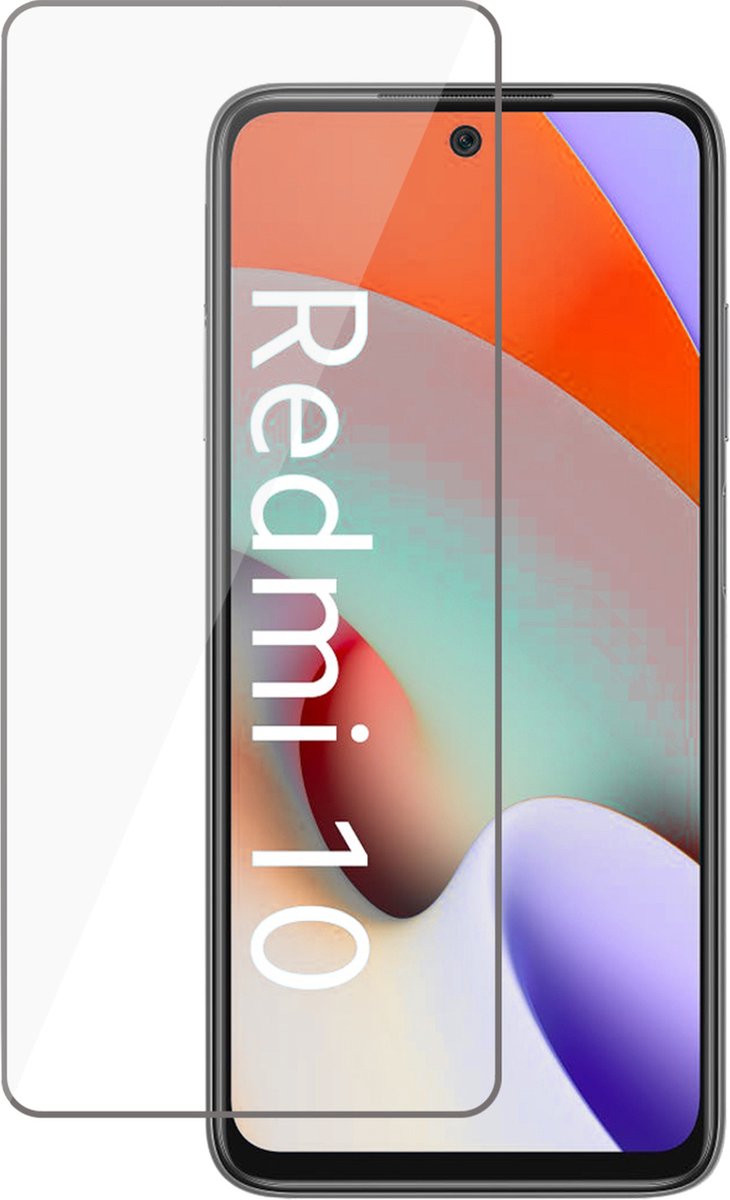 Screenprotector Glas geschikt voor Xiaomi Redmi 10 - Beschermglas Screen Protector Glas