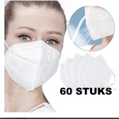 FFP2 masker 60 stuks mondkapje mondmasker voor in Duitsland van zeer hoge kwaliteit getest Ce gecertificeerd 5 laags