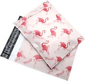 Verzendzak | Licht roze | Flamingo | 40 stuks | 26 x 37CM | Verzendzakken | Verzendzakken voor kleding/webshop | Verzendzakken plastic | Verzendenveloppen | Poly mailer | Koeriersz