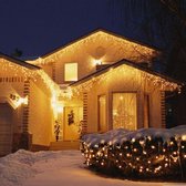 IJspegelverlichting - lichtgordijn - kerst decoratie warm wit 4M 96 LED
