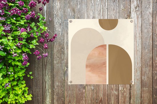 Toile de jardin Abstrait - Design - Rose - 100x100 cm