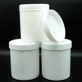 Pots de 1000 ml vides 50 pièces - Pot vide avec couvercle à vis et couvercle intérieur - Pot à pommade
