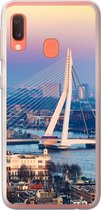 Geschikt voor Samsung Galaxy A20e hoesje - Rotterdam - Skyline - Zonsondergang - Siliconen Telefoonhoesje