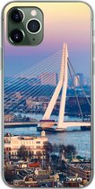 Geschikt voor iPhone 11 Pro hoesje - Rotterdam - Skyline - Zonsondergang - Siliconen Telefoonhoesje