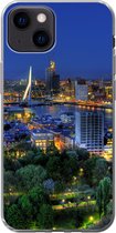 Geschikt voor iPhone 13 mini hoesje - Rotterdam - Nederland - Skyline - Siliconen Telefoonhoesje