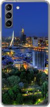 Geschikt voor Samsung Galaxy S21 Plus hoesje - Rotterdam - Nederland - Skyline - Siliconen Telefoonhoesje