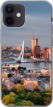 Geschikt voor iPhone 12 hoesje - Rotterdam - Skyline - Boom - Siliconen Telefoonhoesje