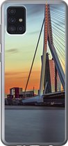 Geschikt voor Samsung Galaxy A52 5G hoesje - Rotterdam - Erasmus - Zonsondergang - Siliconen Telefoonhoesje