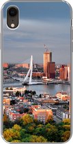 Geschikt voor iPhone XR hoesje - Rotterdam - Skyline - Boom - Siliconen Telefoonhoesje