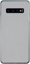 Telefoonhoesje Geschikt voor Samsung Galaxy S10 hoesje - Metaal print - Grijs - Siliconen Telefoonhoesje