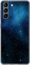 Geschikt voor Samsung Galaxy S21 hoesje - Sterrenstelsel - Nacht - Melkweg - Jongens - Meisjes - Kinderen - Siliconen Telefoonhoesje