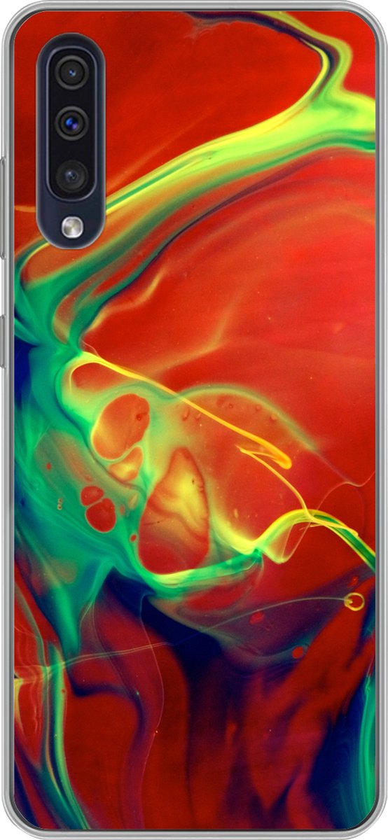 Telefoonhoesje Geschikt voor Samsung Galaxy A30s hoesje - Kunst - Inkt - Kleuren - Psychedelisch - Siliconen Telefoonhoesje Telefoonhoesje