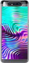 Geschikt voor Samsung Galaxy A80 hoesje - Kunst - Golf - Psychedelisch - Siliconen Telefoonhoesje