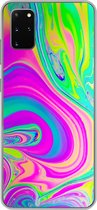 Geschikt voor Samsung Galaxy S20 Plus hoesje - Vormen - Kleur - Kunst - Psychedelisch - Siliconen Telefoonhoesje