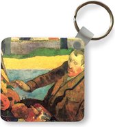 Sleutelhanger - De zonnebloemenschilder - Vincent van Gogh - Plastic - Rond - Uitdeelcadeautjes