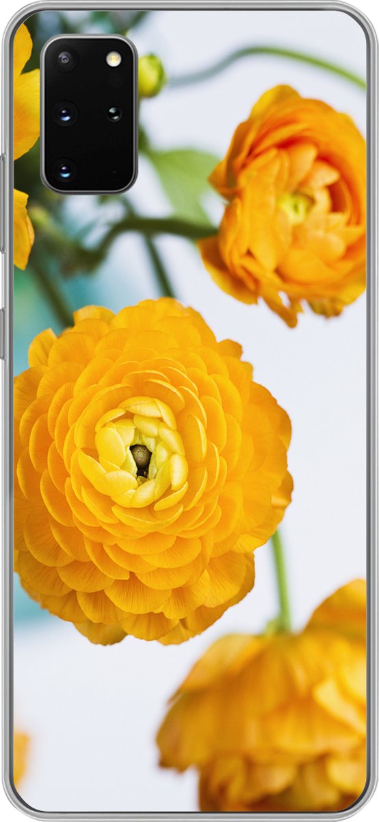 Telefoonhoesje Geschikt voor Samsung Galaxy S20 Plus hoesje - Bloemen - Buiten - Oranje - Siliconen Telefoonhoesje Telefoonhoesje