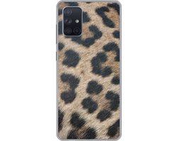 Telefoonhoesje Geschikt voor Samsung Galaxy A51 5G hoesje - Luipaard print - Siliconen Telefoonhoesje Telefoonhoesje