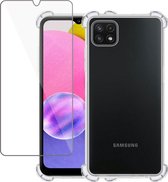 Samsung A03s Hoesje Transparante Case - Samsung A03s Screenprotector