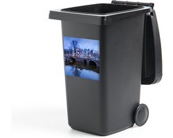 Container sticker Amsterdam - Winter - Water - 40x40 cm - Kliko sticker