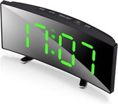 Digitale design alarmklok - wekker - 7 inch - dimbaar LED- digitaal