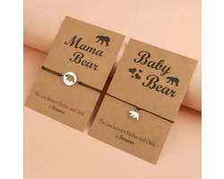 Bixorp Friends Vriendschapsarmbandjes voor 2 met Moeder & Kind Beertjes - BFF Armband
Meisjes - Best Friends Armband Vriendschap Cadeau voor Twee - Perfect voor Moederdag