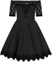 Amara Lace Dress Black .