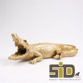 Krokodil lamp | Goud| 47.5x19.5x17.5 cm