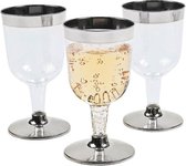 Wijnglazen - 12 Stuk(s) - Wijnglas - Wijnglazen Witte Wijn - Zilver