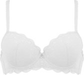 Naturana padded lace beugel BH 80D wit