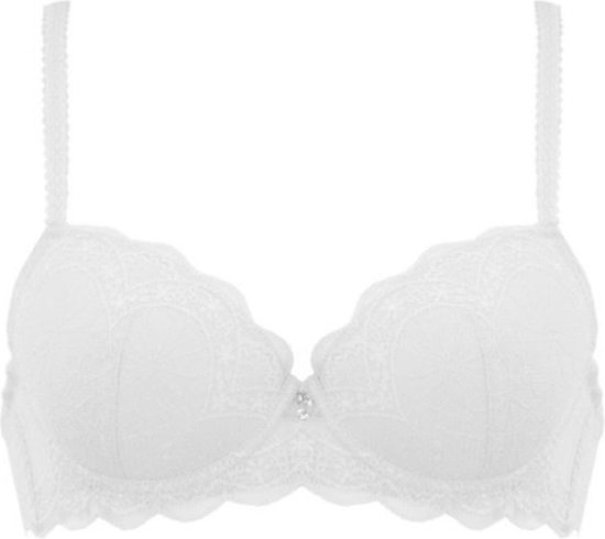 Naturana padded lace beugel BH 80D wit