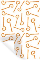 Muurstickers - Sticker Folie - Sint - Sinterklaas - Sinterklaas Staf - Kinderen - Jongens - Meisjes - Kind - 20x30 cm - Plakfolie - Muurstickers Kinderkamer - Zelfklevend Behang