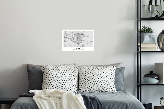 Stickers muraux - Plan de la ville - Ede - Nederland - 30x20 cm - Feuille adhésive - Carte