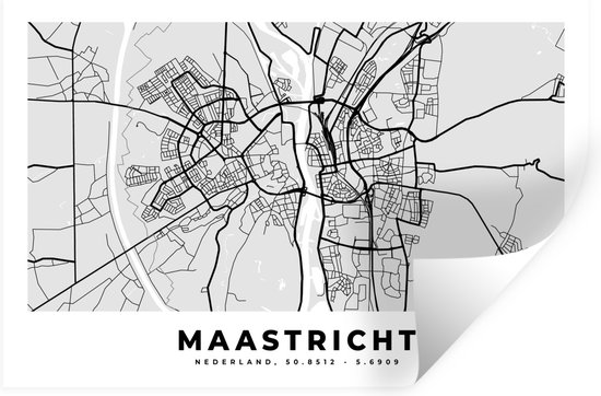 Stickers Stickers muraux - Carte - Maastricht - Pays- Nederland - 30x20 cm - Feuille adhésive