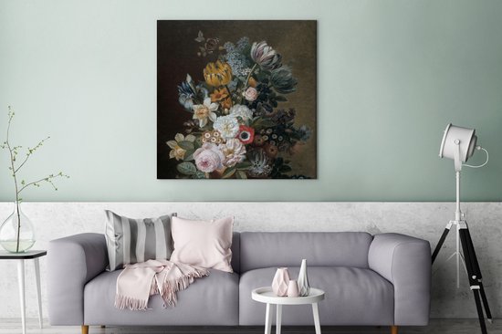 Peintures sur toile - Nature morte aux fleurs - Peinture d'Eelke Jelles Eelkema - 90x90 cm - Décoration murale