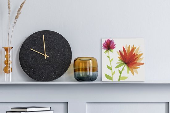 Une toile d'illustration abstraite design floral 20x20 cm - petit - Tirage photo sur toile (Décoration murale salon / chambre)