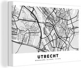 Tableau Peinture sur Toile Carte - Pays- Nederland - Utrecht - 60x40 cm - Décoration murale