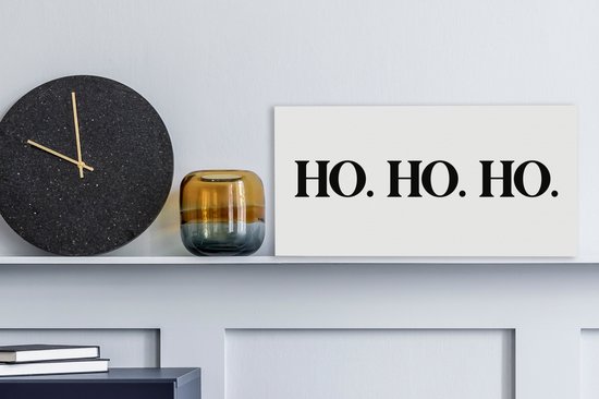 Tableau sur toile Père Noël - Ho ho ho - Citations - Proverbes - Noël - 40x20 cm - Décoration murale