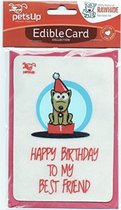 Rawhide eetbare kaart Happy Birthday voor de hond 2 st.