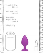Diamond Heart Butt Plug - Extra Large - Purple - Butt Plugs & Anal Dildos