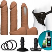 Dual Density ULTRASKYN Set - Caramel - Strap On Dildos