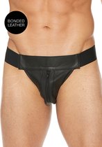 Plain Front With Zip Jock - S/M - Black - Maat  S/M