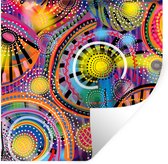 Stickers muraux - Formes - Art - Motifs - Psychédélique - 80x80 cm - Feuille adhésive
