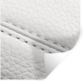 Muurstickers - Sticker Folie - Witte lederen achtergrond - 30x30 cm - Plakfolie - Muurstickers Kinderkamer - Zelfklevend Behang - Zelfklevend behangpapier - Stickerfolie
