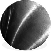 WallCircle - Wandcirkel - Muurcirkel - Metaal print - Zilver - Zwart - Wit - Aluminium - Dibond - ⌀ 60 cm - Binnen en Buiten